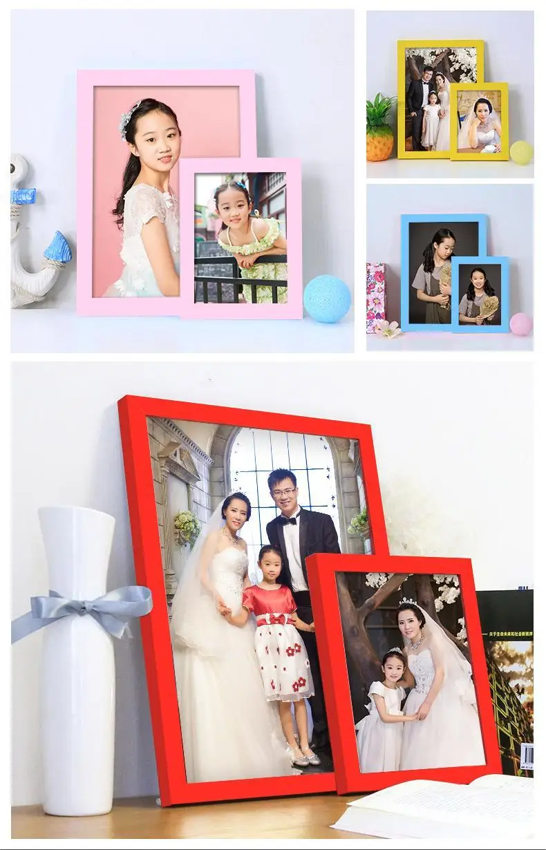 High Quality Mdf Black Wooden Painting Frame A4 A3 4*6 5*7 6*8 8*10 Wall Hanging Customize Wood Poster Picture Photo Frame