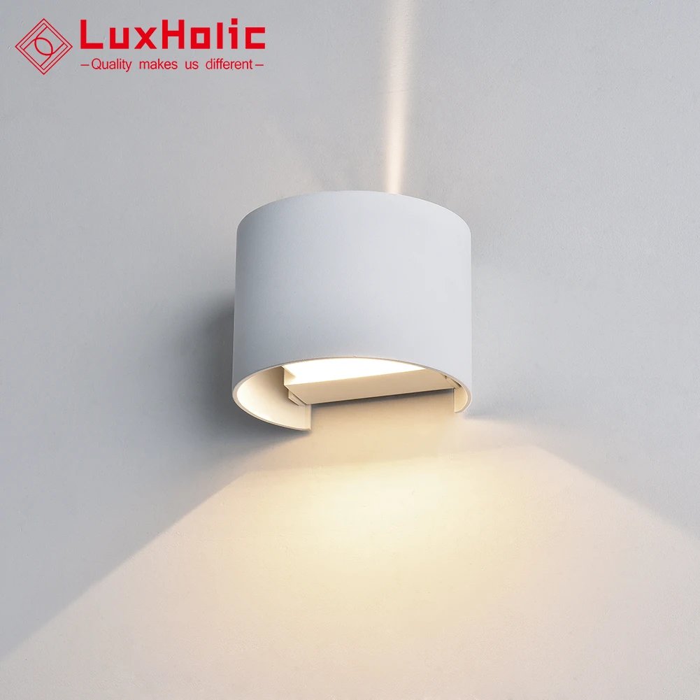  LuxHoIic водонепроницаемый IP65 6 Вт черный Регулируемый наружный светодиодный светильник с поверхностным креплением вверх и вниз Наружное освещение