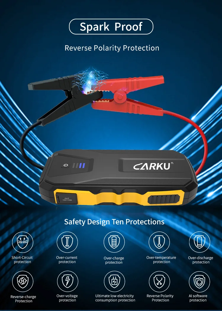  Промоакция CARKU новейший дизайн IP66 водонепроницаемый и пыленепроницаемый 13000mAh стартер