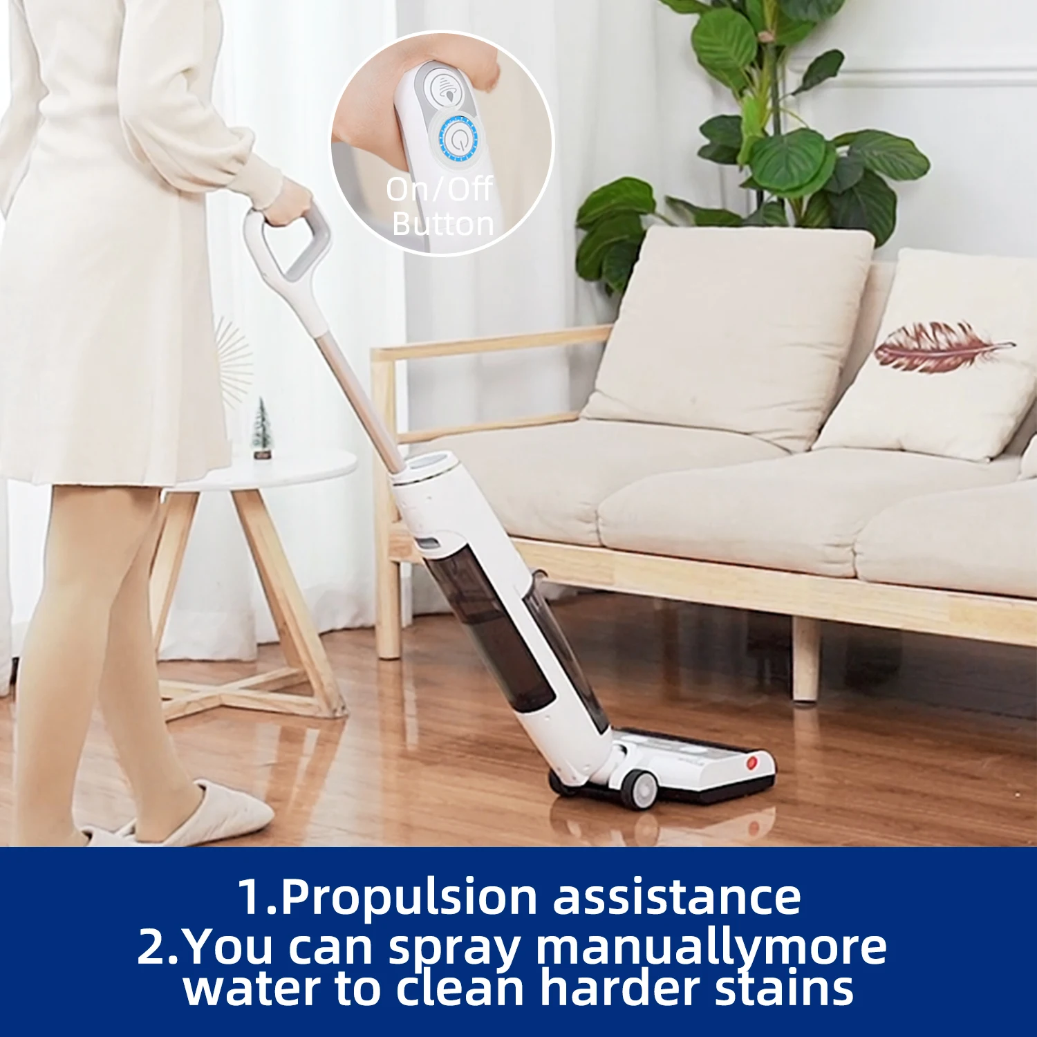 2023 smart cordless wireless wet and dry upright floor washing vacuum cleaners and mop roly for homes use floor