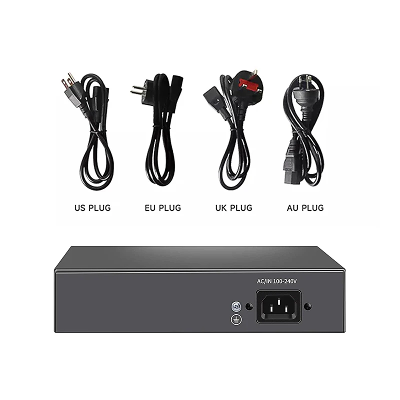 120W Built-in Power PoE Switch 8 RJ45 Ports 10/100M +2*Gigabit Uplink +1*1.25G SFP Port For 2024 AHD CVI IP Camera