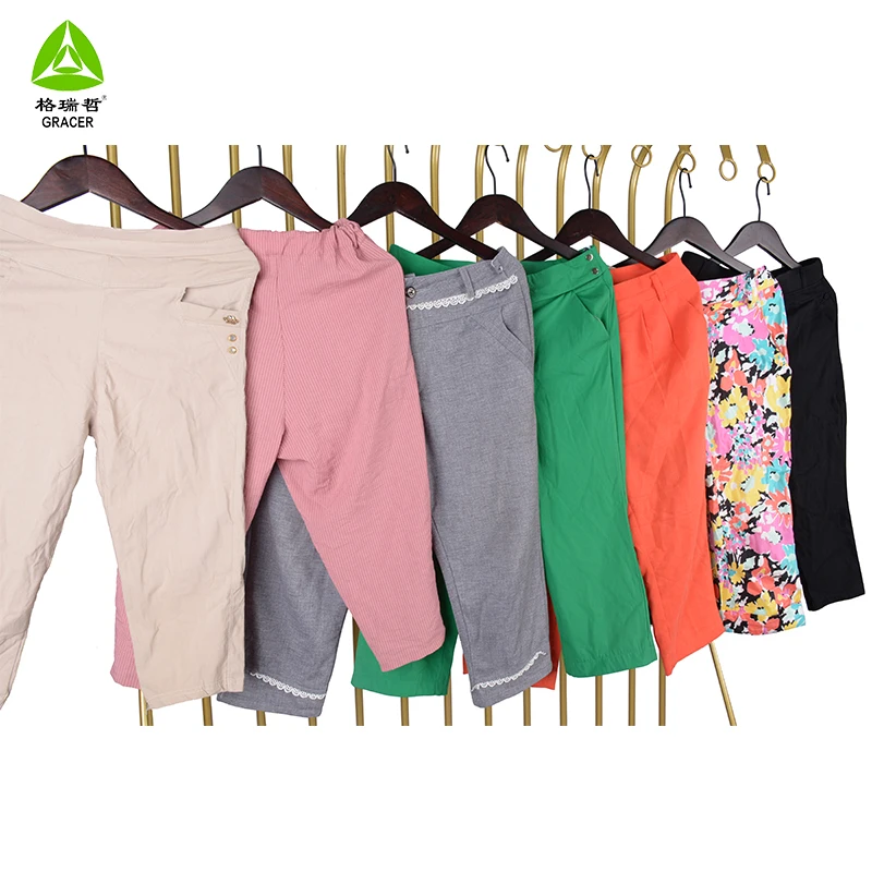 Belgium Used Clothing Ukay Ukay Importer Hot Sale Ladies 3/4 Pants