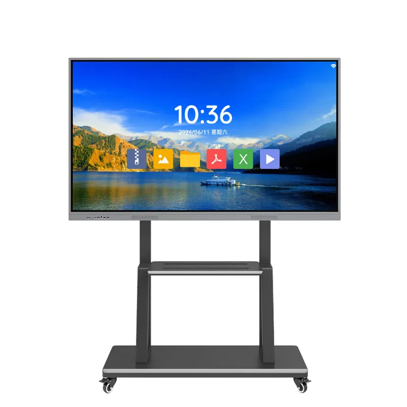 55/65/75/86/100 Inch Finger Multi Touch Screen Smart Whiteboard Lcd Display Interactive Flat Panel For Classroom Education