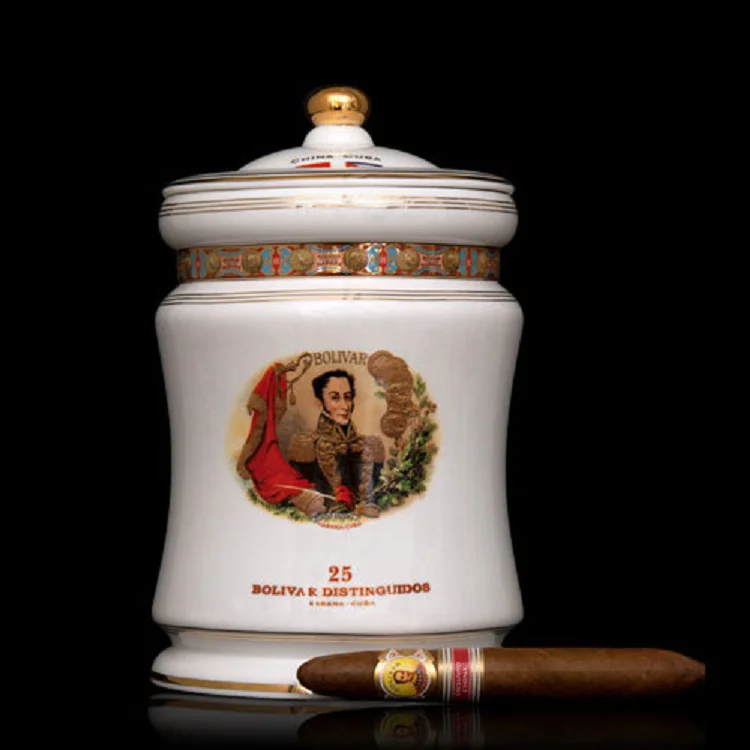 Handmade high quality custom ceramic cigar jar for brand