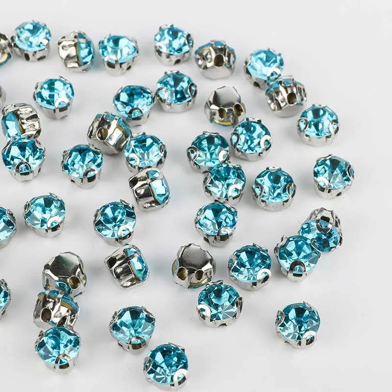 QIYI Sew On 3D Claw Glass Rhinestones Light Pink Color Strass Claw Sew On Rhinestones DIY For Garments Decoration