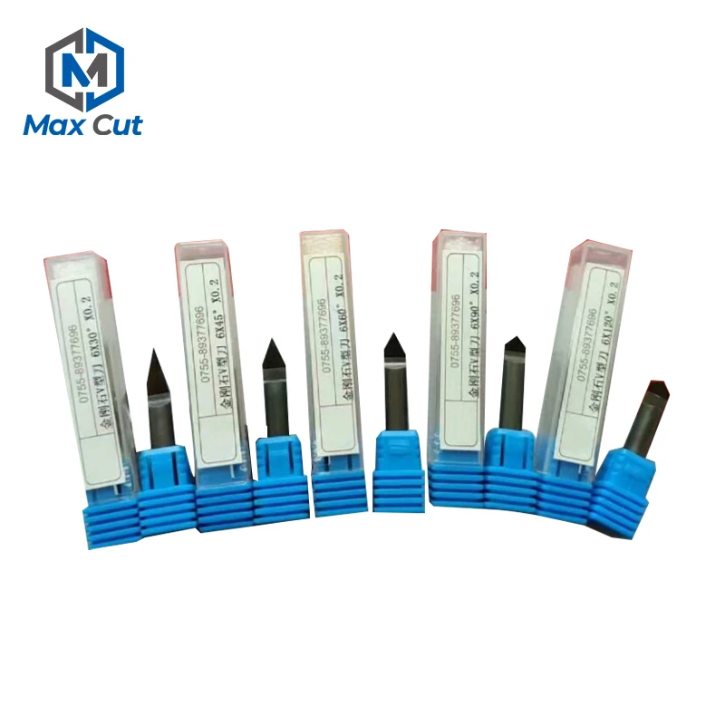 V Carve Diamond PCD Tool Router Bit CNC End Mill Sets Diamond CNC End Mill Bits Cutter for Granite Stone