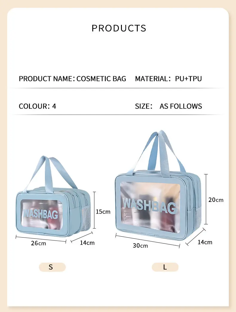 Hot Sell Toiletry Storage Makeup Bag Large Capacity Cosmetic Bag Travel Toilet Makeup Organizer Bag