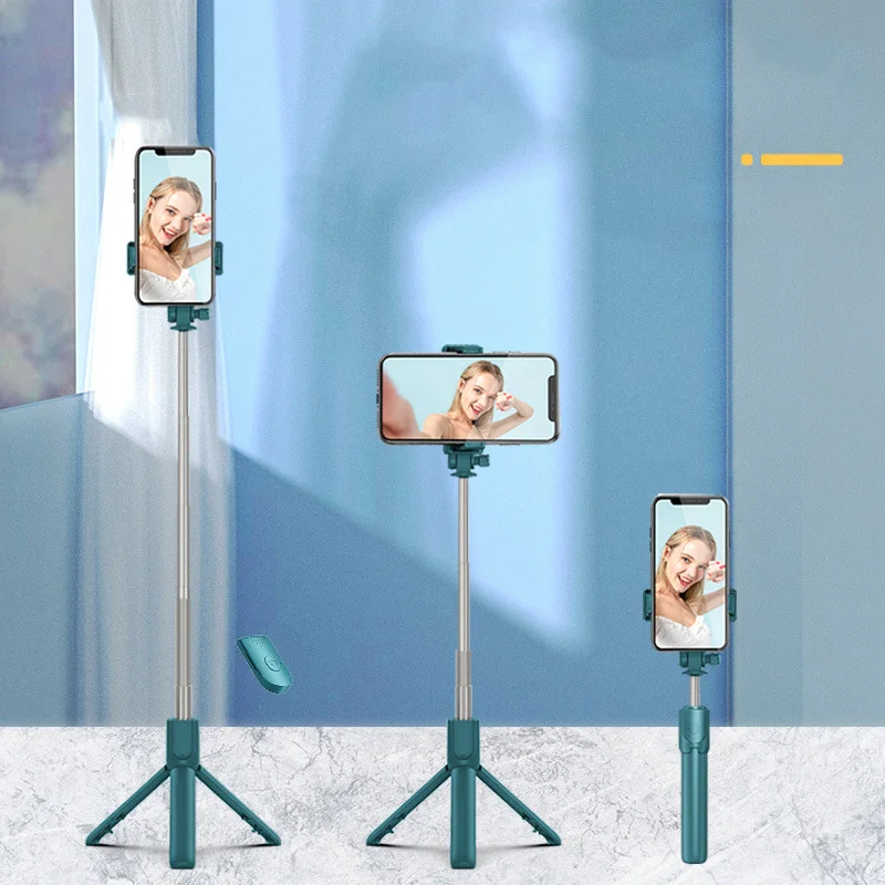 New Selfie Stick Tripod Wireless Remote Control Foldable Monopods 360 Rotation Phone Stand Holder with Light for IOS Android