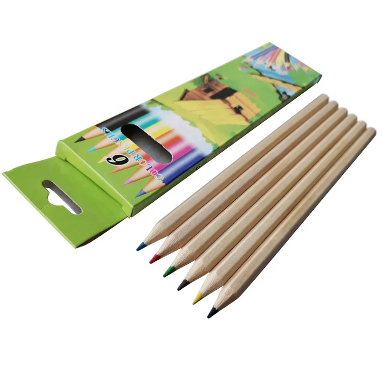 High Quality Environmental protection Natural Wooden 7 inch 6 Colors Pencil