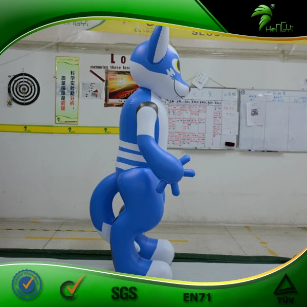 Handmade Blue inflatable husky, Big inflatable husky animal toys