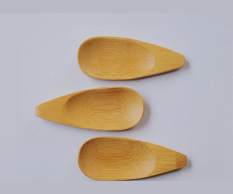 Hot Sales Tea Spoon 10x4cm  bamboo leaf spoon ice cream honey spoon