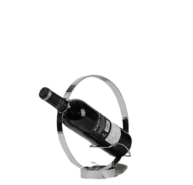 Round Portable Table Top Metal Wine Stand Storage Display Book Shelves Racks Stainless Steel Fabrication Rack