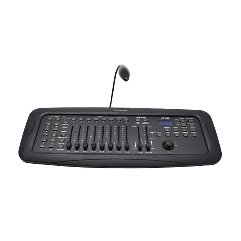 POWER on Console DMX512 Controller Controls 12 intelligent lights of up to 16 channels Beat-activation tap sync auto run