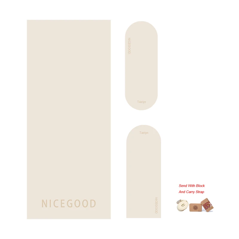 Beige Milk Tea Navy Blue Customized Yoga Mat 3mm 4mm 5mm Oval Shape Matt Pu Rubber Yoga Mat