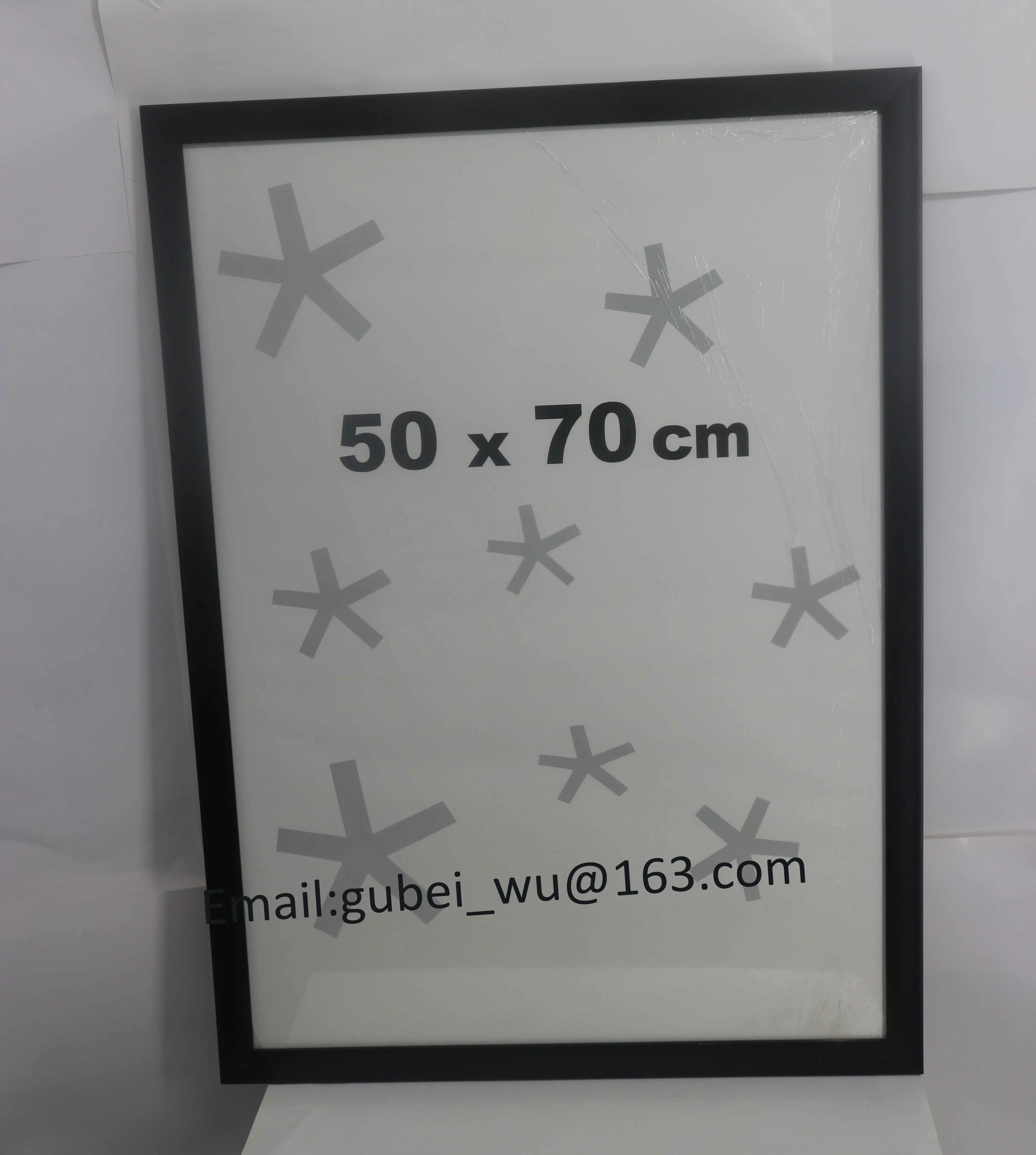 Cheap Custom Black Plate PS Clear Plastic Picture Photo Frame 20x30 25x35 30x40 30x40 Modern Plastic Black Shadow Box Foto Frame