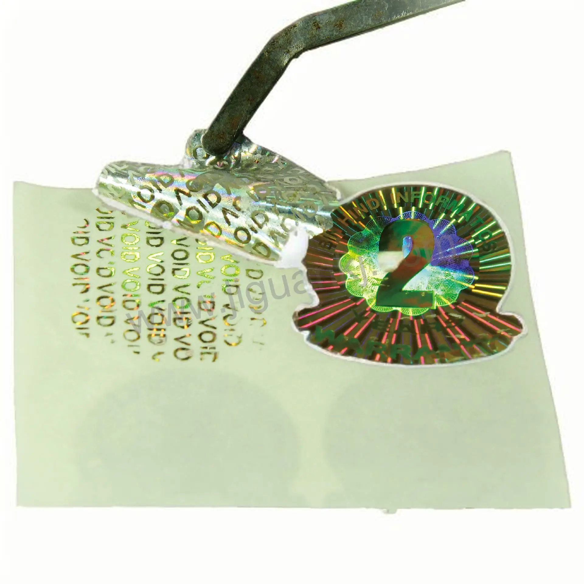 Custom Self-Adhesive PVC Sticker Sheet Gold Silver Hologram Security Seal with Laser Printed Logo for Perfume Packaging