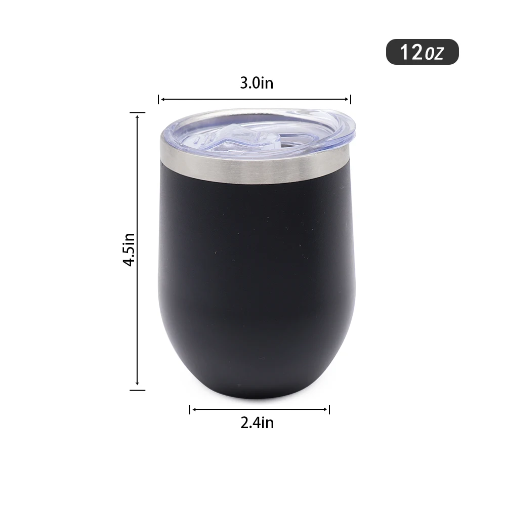 High Quality Colorful Drinkware Beer Wine Cup Wine Tumbler steel 12oz Vacuum Insulated Wholesale