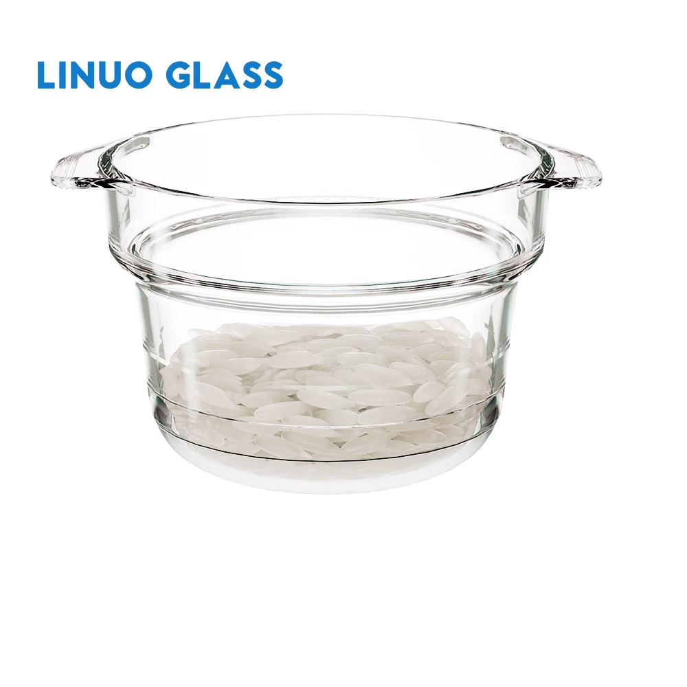 LINUO прочная форма для выпечки безопасная микроволновой печи круглая посуда из боросиликатного стекла приготовления риса
