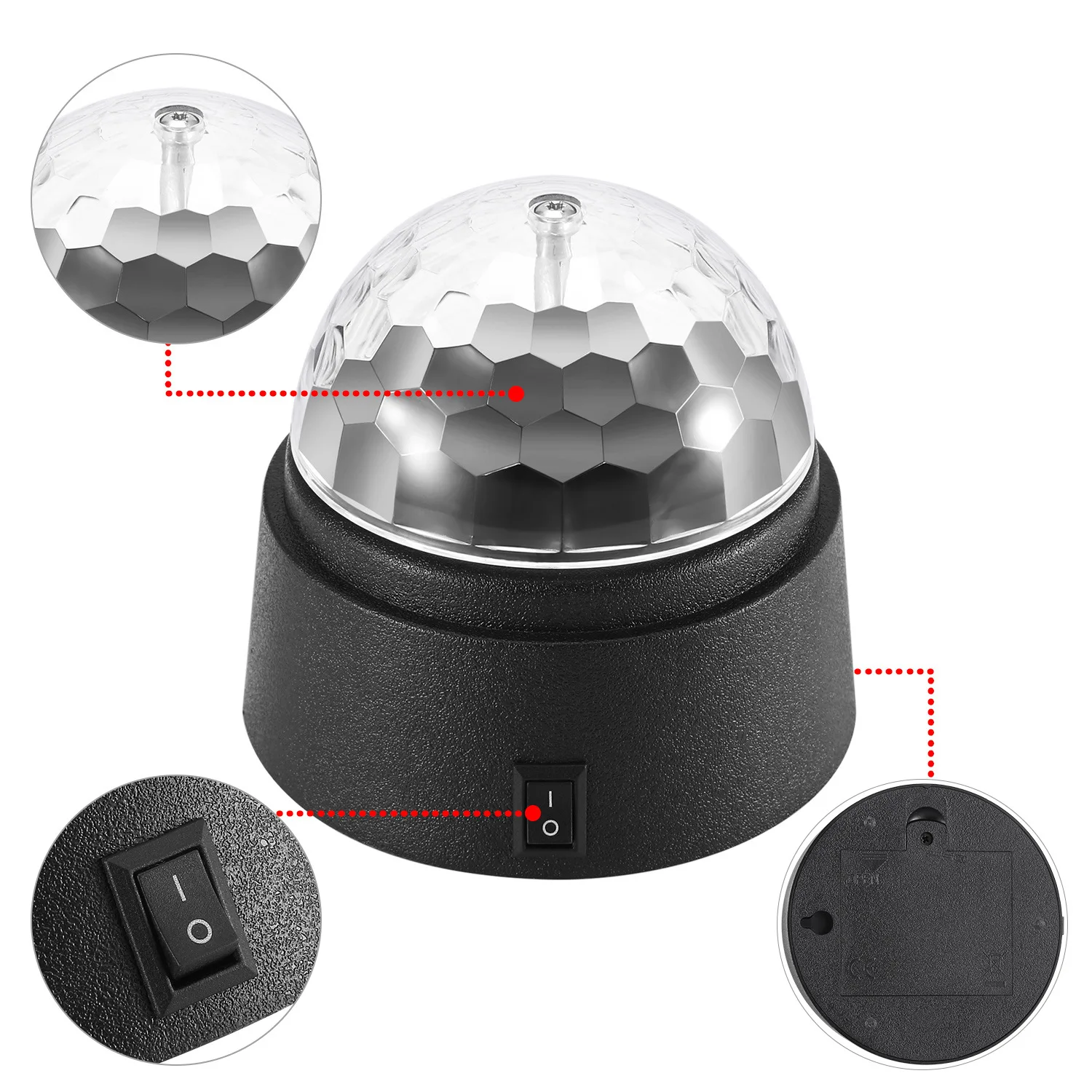 LED Sound Activated Stage Effect Light Club Speaker Night Light RGB Rainbow PC Remote Control Magic Ball Disco Party GREEN Light