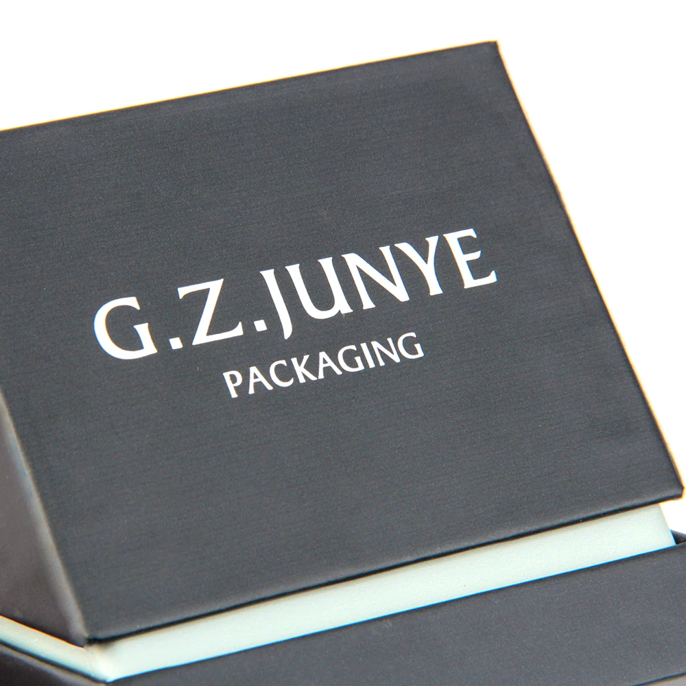 Cardboard black watch packaging box custom reasonable price luxury rigid square watch gift box with lid