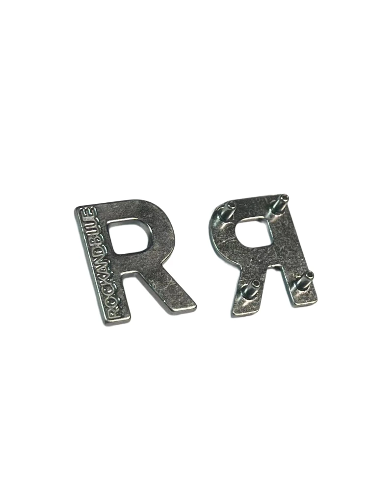 Manufacturer New Design Letter Metal Logo Label Metal Tag  for bags