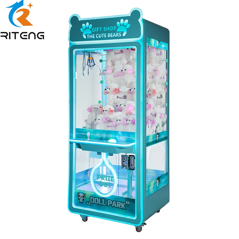 Riteng Branded Diy Doll Park Claw Machine Capsules Large Plush Stacked Outdoor Crane Claw Machine for Sale