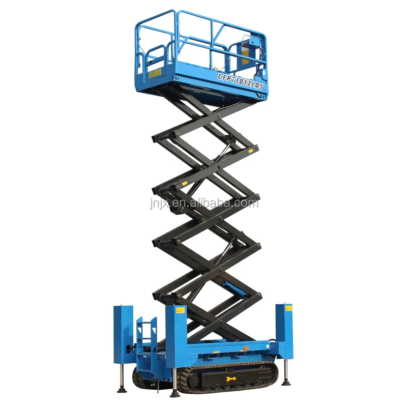 Rough Terrain Scissor Lift Mobile Aerial Work Platform Electric Tracked Self Propelled Crawler Scissor Lift