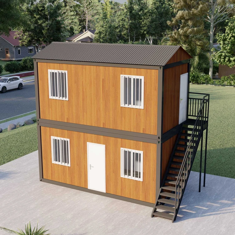 prefabricated house wood grain wall panel mobile home simple mobile home modular prefabricated container house family house