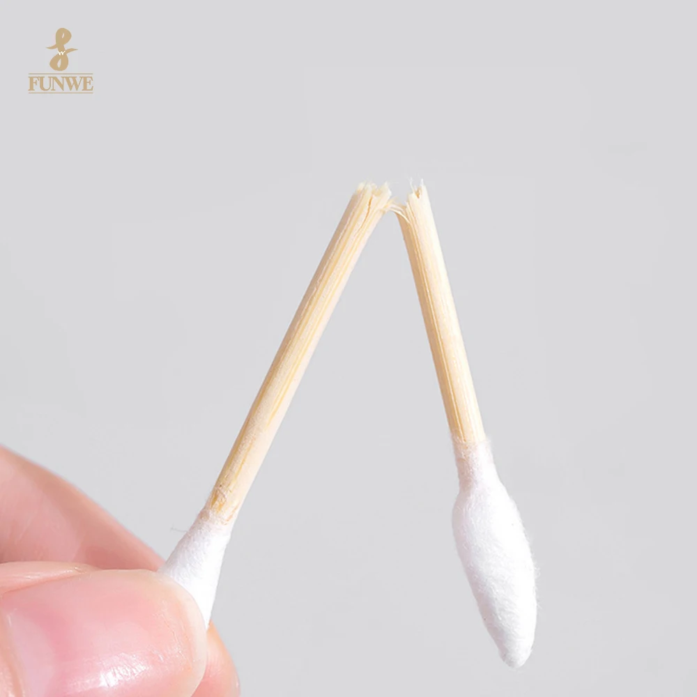 Customization Bamboo Fabrication Biodegradable Non-Pollution Cotton Swab Stick Wooden Cotton Swab