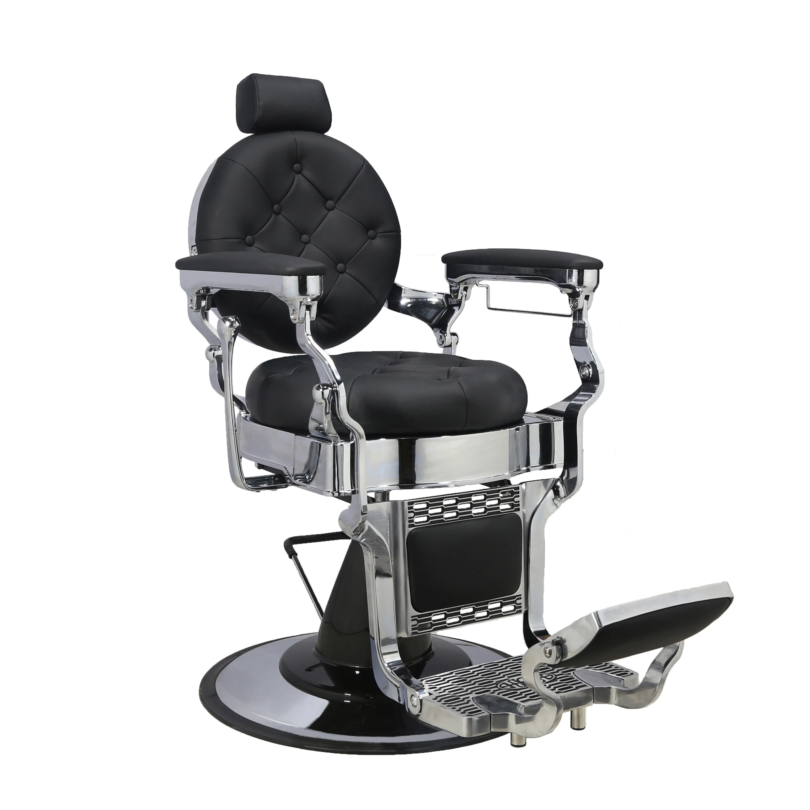 Hair Cutting Chair Black and Gold Hair Salon Chairs / Barber Chairs Set Furniture Heavy Duty Hydraulic Pump 3 Years Wood/metal