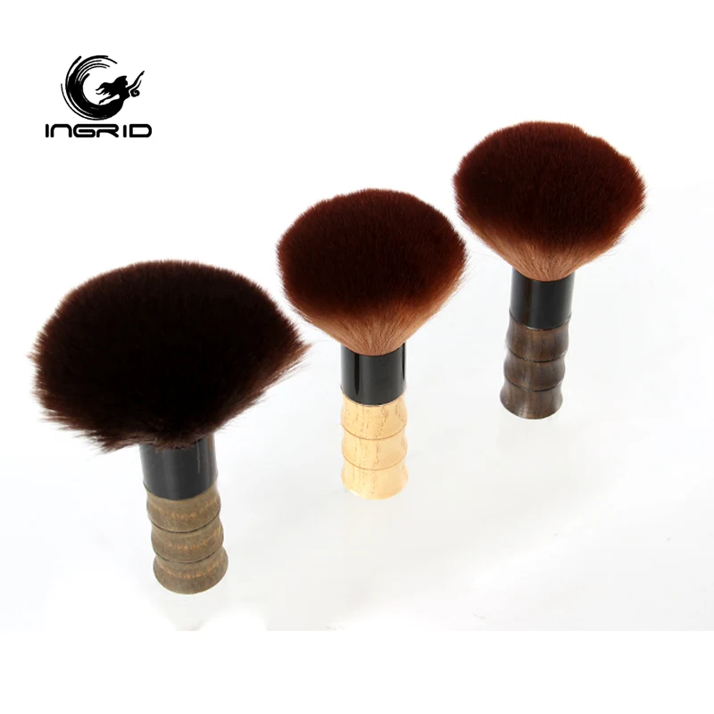 Wholesale Hairdresser Shaving Brush Synthetic Soft Neck Duster Wood