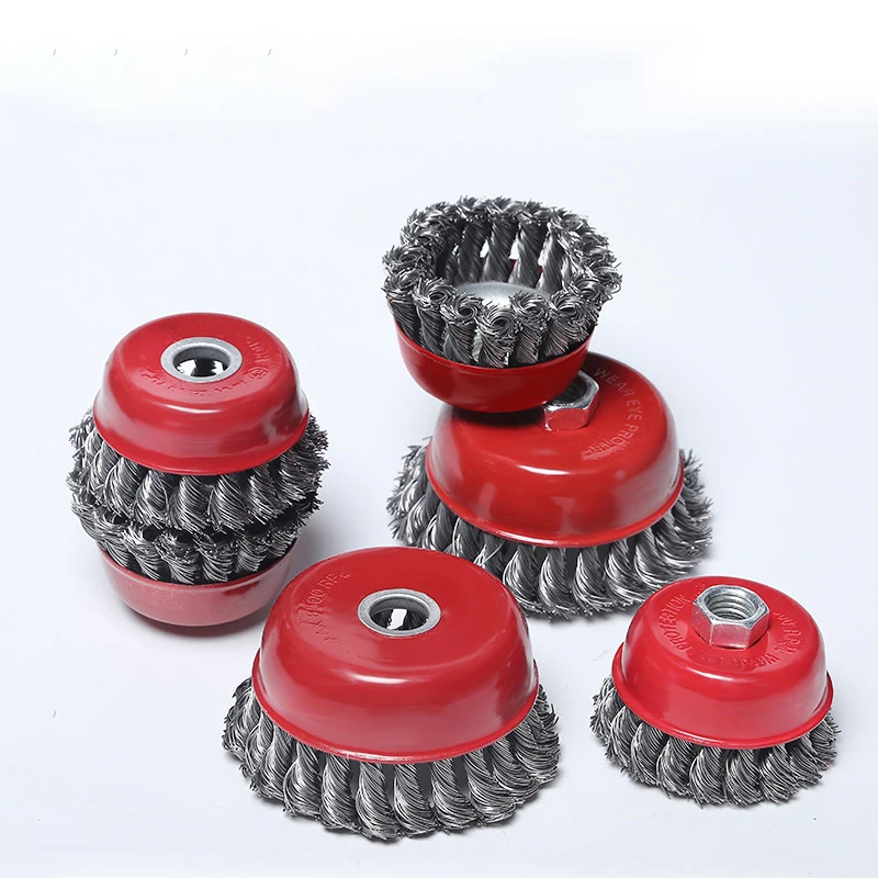 Grinding And Polishing Torsion Wheel Angle Grinder Rust Remover Metal Bowl-shaped Wire Wheel Thickened Steel Wire Brush