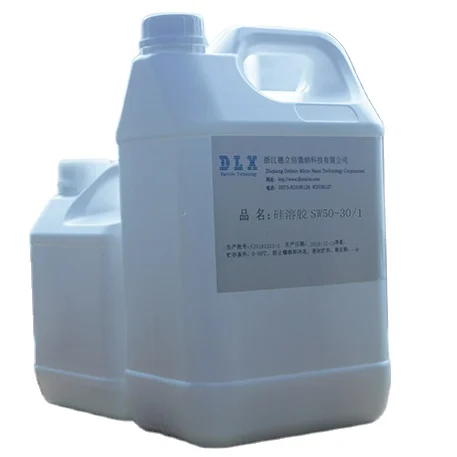 Cheapest factory price SW50-30/1 high purity colorless transparent acidic silica sol