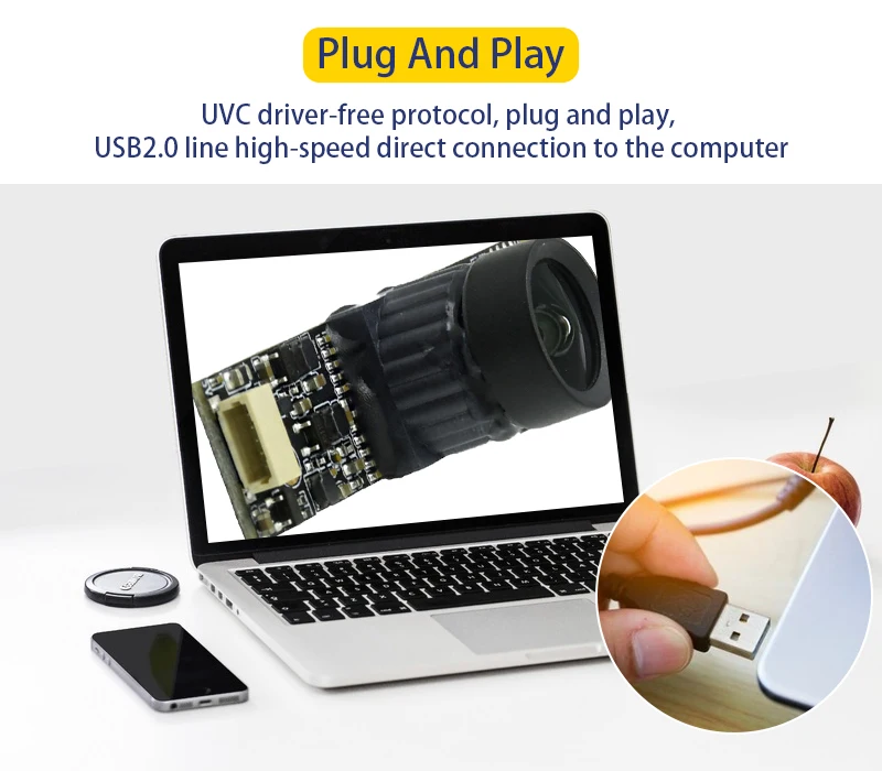Genuine 130 Degree Surveillance Analogue 2Mp 120Fps Ip 10Mp 108Mp Thermal Camera Module Usb