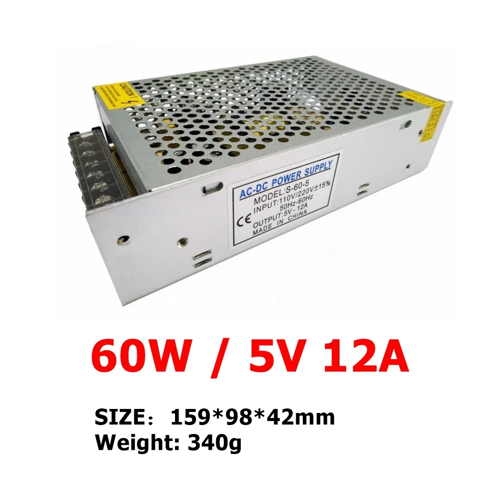 OEMHigh Quality Aluminum Shell  25W Switch Mode AC/DC 5V 5A Power Supply