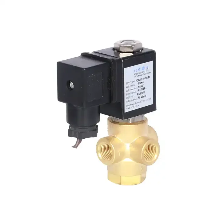 Good Quality  Ce Approved Direct Acting 3 Way General Purpose 12vdc 24vdc Solenoid Valve