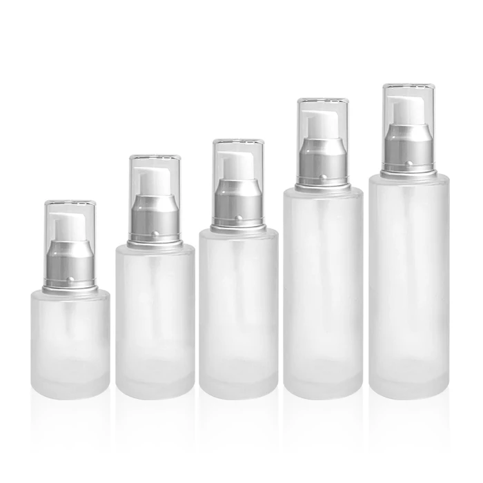Frosted clear lotion bottle with pump 20ml 30ml 40ml 50ml 60ml 80ml 100ml beauty pump bottle 100ml lotion gel