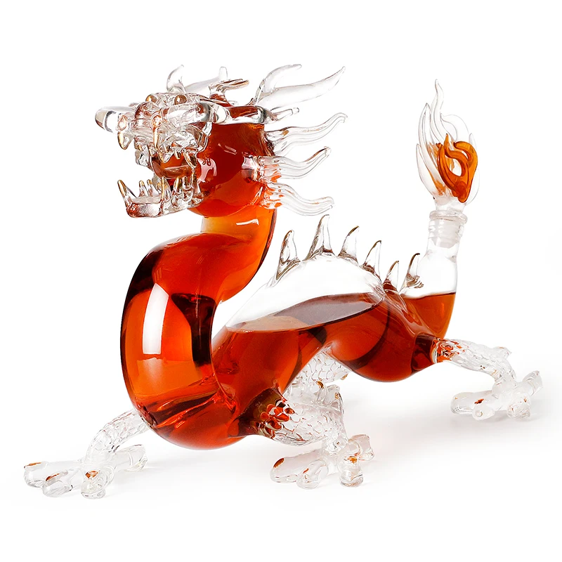 Wholesale Chinese Zodiac Dragon Shape Craft And Wine Glass Bottle