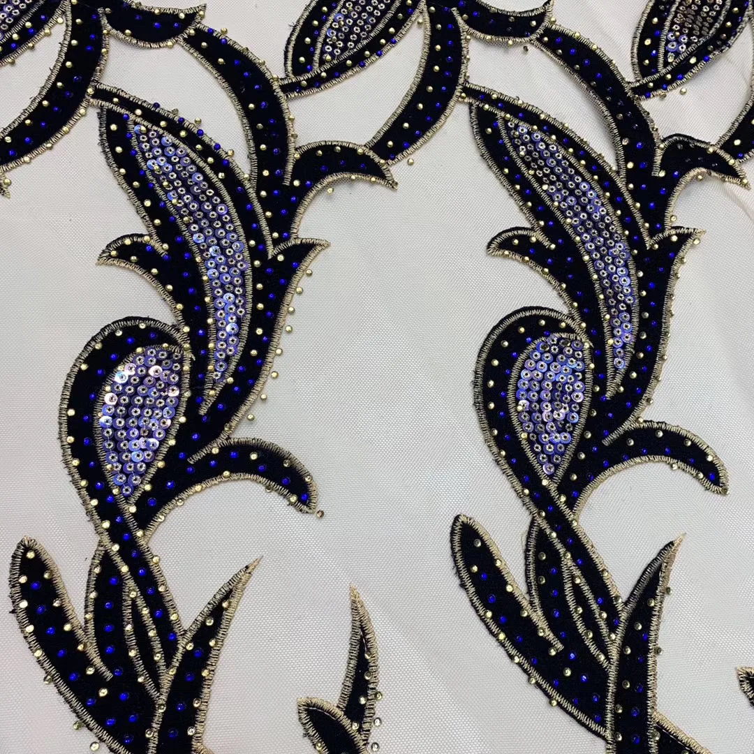 
Latest Fashion Lace fabric tulle african Velvet Tulle Lace french lace For nigerian wedding dresses 
