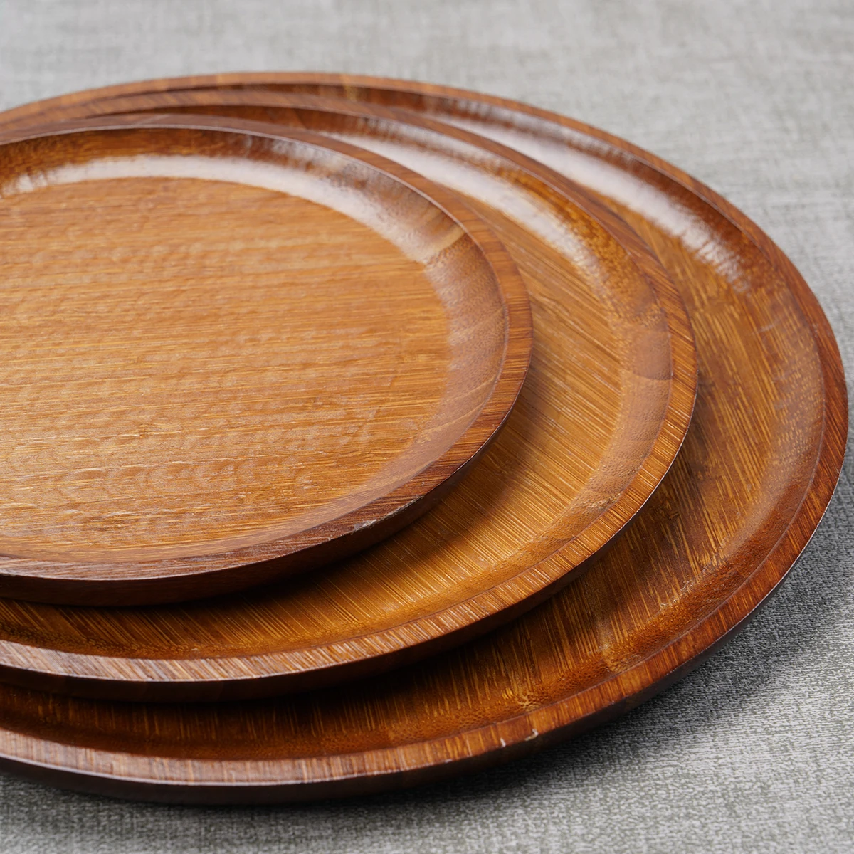 100% Natural Bamboo Wood Tray Brown Storage Bamboo Tray Home Decoration For Vegetable And Fruit Snacks