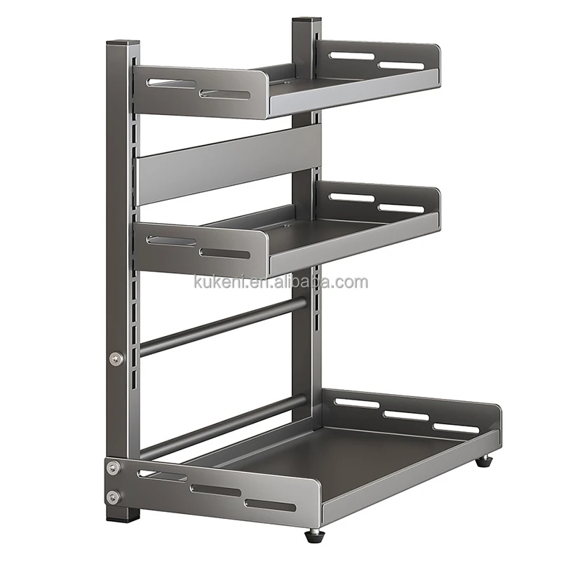 Household under cabinet spice rack chrome spice rack set rack organizer shelf for kitchen spice holder