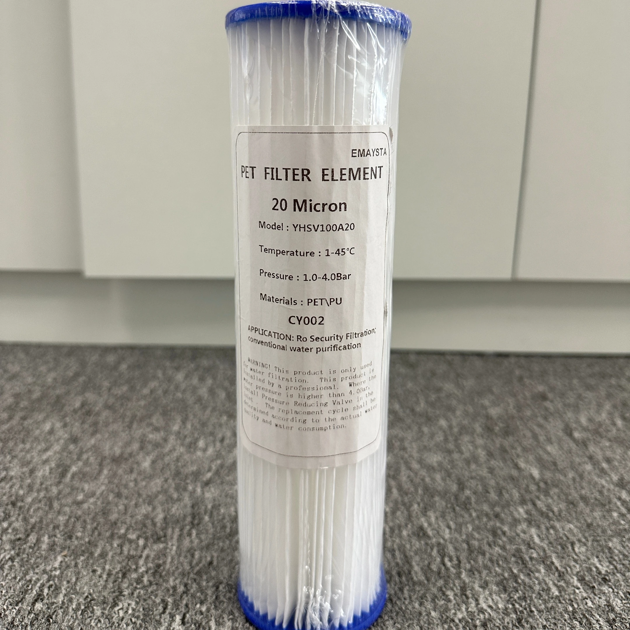 Cold Plunge water chiller filter for Ice bath tub 20 Micron Pet filter element