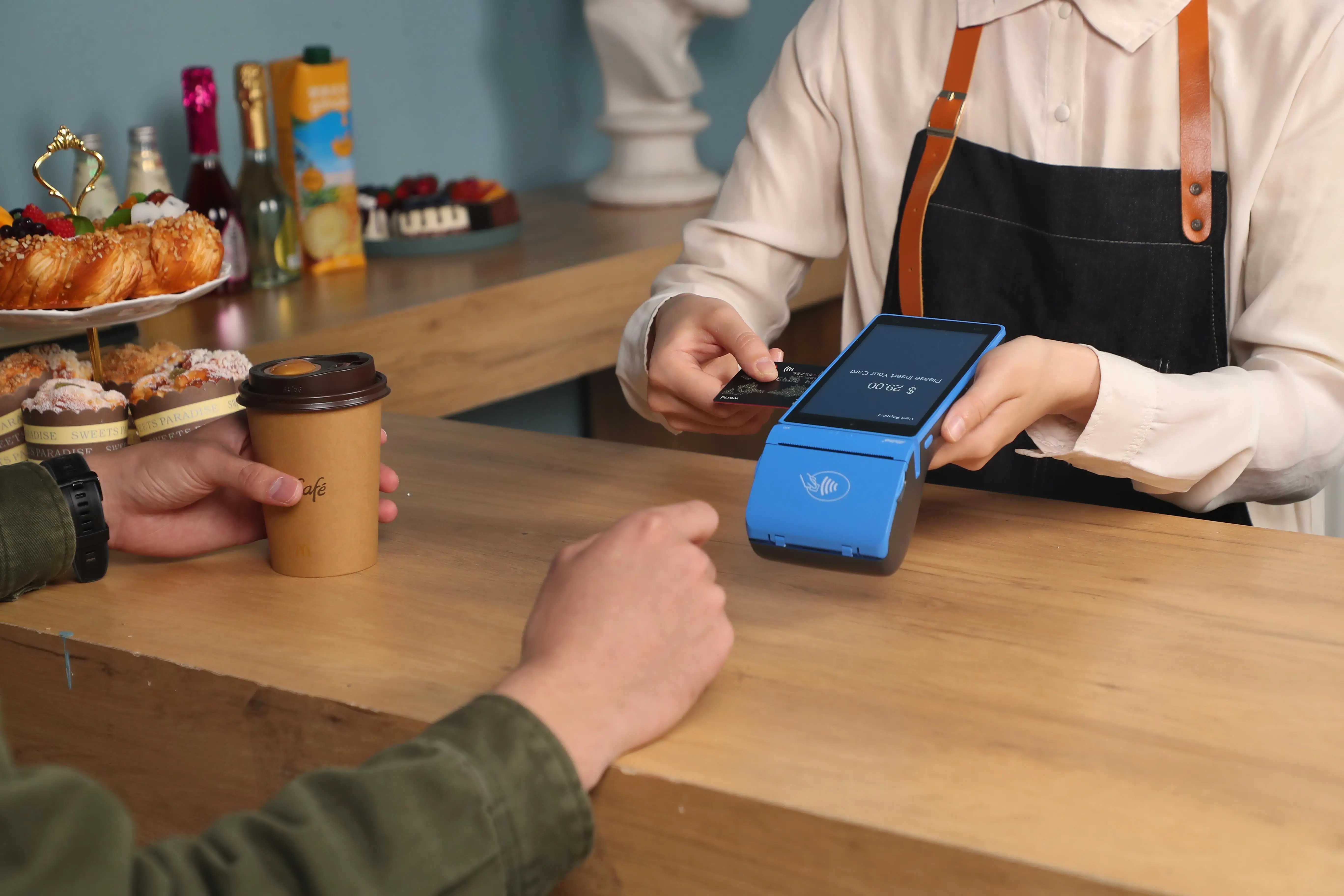 5 inch Payment mobile POS Terminal Portable Android Mobile POS with Built-in Printer