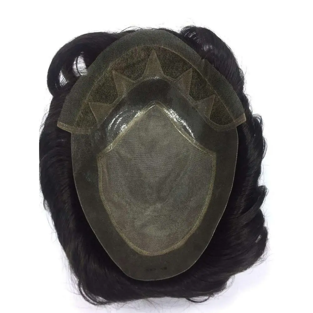 
Remy real cheap female beauty extension swiss Brazilian human hair mens toupee 
