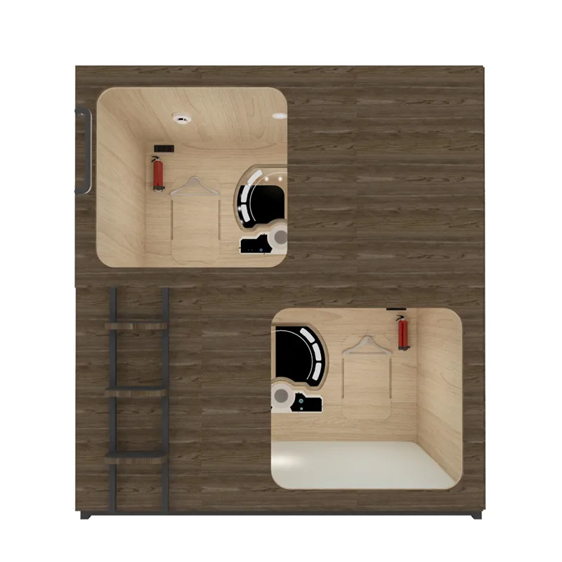 wooden sleeping pod bed wood capsule box hotel manufacturer