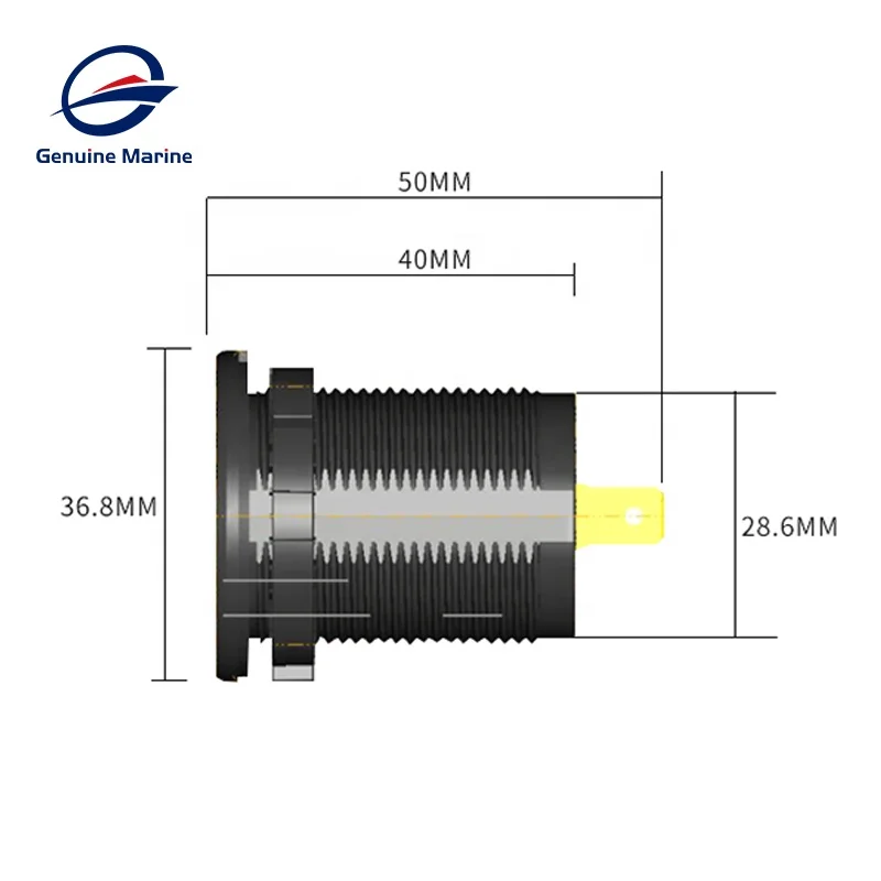 Genuine Marine A19 3.1A Panel Mount 2.1A 2 Port Charger 12V Dual USB Socket for Car Bus Boat RV