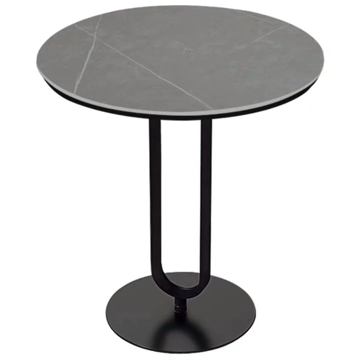 Modern Fashion Iron Rock Plate Coffee Table Nordic Style Corner Decorative Table