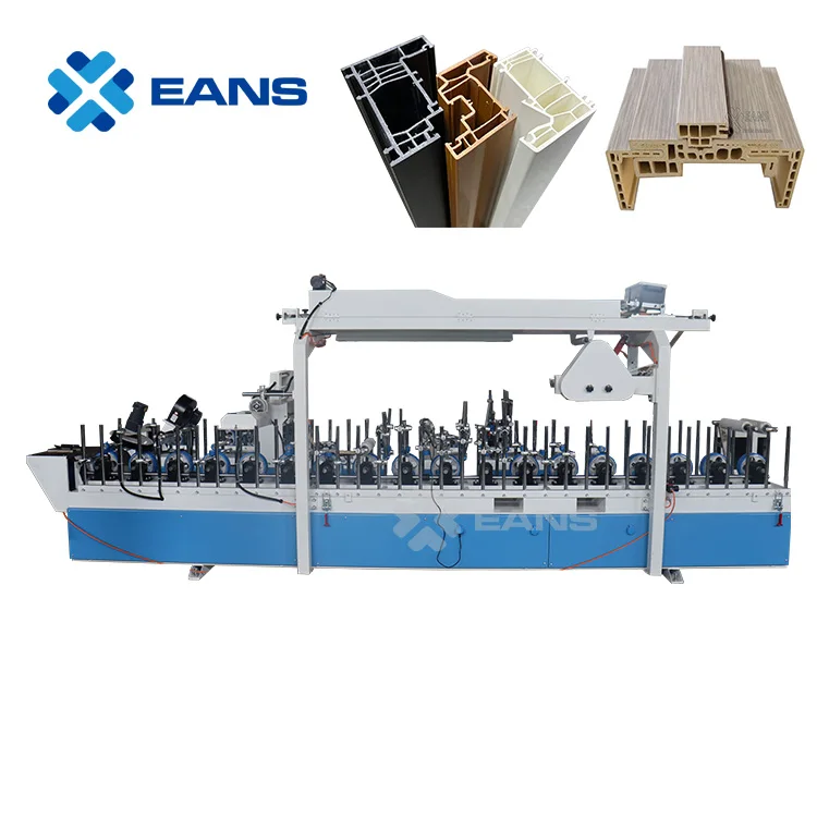 Plastic UPVC PVC Profiles Wrapping Lamination Machine For Window Door