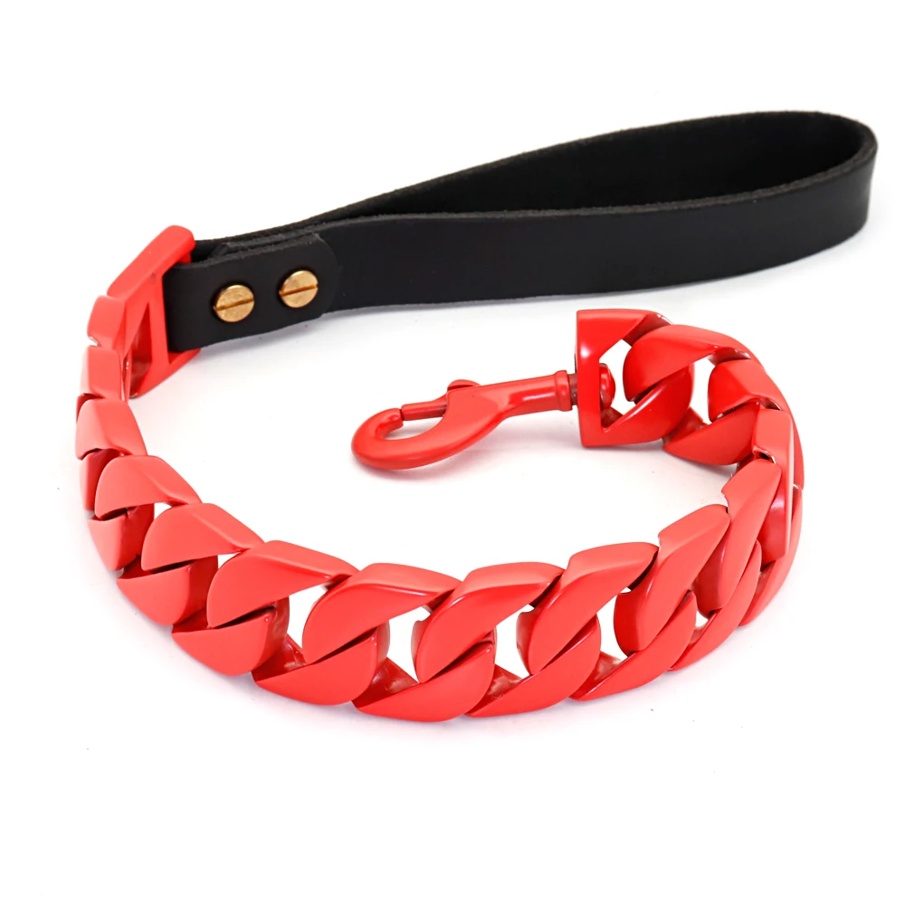 Manufacturer Dog Chain Luxury Gold Silver Dog Red  Collar Making Supplies Dog Metal Leash