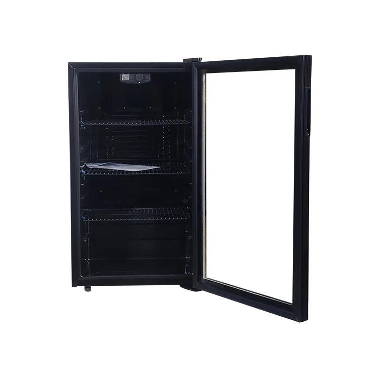 MEISDA SC98 98L home Wooden shelf wine cooler glass door wine commercial display fridge